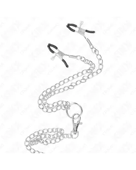 KINK - Dreifach Peniring Chrom 3-4,5cm - Kette & Brustklammen
