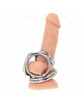 KINK - Dreifach Chrom Metall Peniring 3,8-5 cm Modell 1