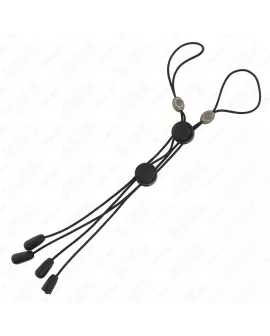 KINK - Schwarze Detail-Nippelklammen mit Gummiband