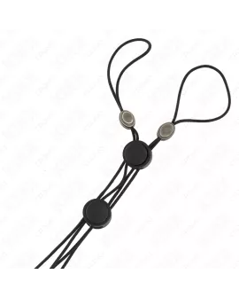 KINK - Schwarze Detail-Nippelklammen mit Gummiband