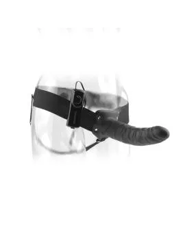 Fetish Fantasy Series - 19 cm Vibrerende Hohl-Strap-On Schwarz