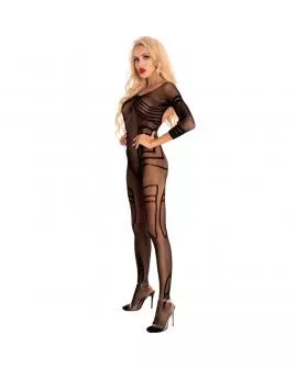 LIVCO CORSETTI FASHION - MELISENDA CF 1709 BADEMANTEL + HEMD + STRING SCHWARZ S