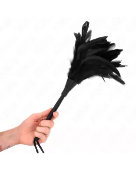 KINK Black Maids Hornform Kitzel-Hühnerfedern 36 cm