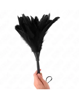 KINK Black Maids Hornform Kitzel-Hühnerfedern 36 cm