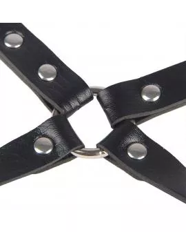 SUBBLIME - 953690 HANDSCHELLEN MIT BONDAGE-GÜRTEL SCHWARZ EINE GRÖSSE
