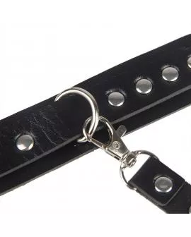 SUBBLIME - 953690 HANDSCHELLEN MIT BONDAGE-GÜRTEL SCHWARZ EINE GRÖSSE