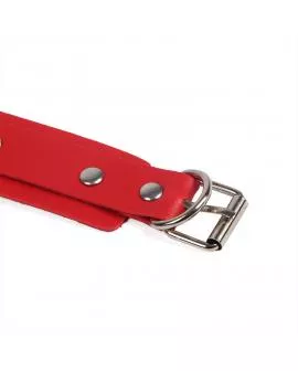 SUBBLIME - 953706 HANDSCHELLEN MIT BONDAGE-GÜRTEL ROT EINE GRÖSSE