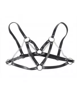 SUBBLIME - 953713 PUNK BONDAGE GÜRTEL METALLSCHNALLE SCHWARZ EINE GRÖSSE