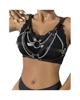 Subblime Punk Bondage Gürtel Metallschnalle Schwarz