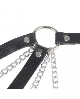 SUBBLIME - 953713 PUNK BONDAGE GÜRTEL METALLSCHNALLE SCHWARZ EINE GRÖSSE