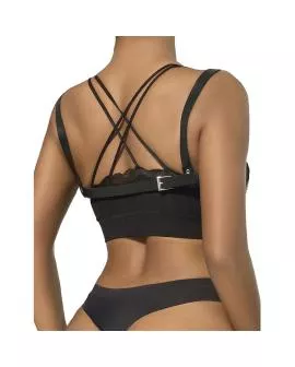 Subblime Punk Bondage Gürtel Metallschnalle Schwarz