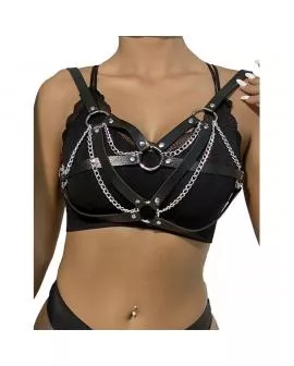 SUBBLIME - 953713 PUNK BONDAGE GÜRTEL METALLSCHNALLE SCHWARZ EINE GRÖSSE