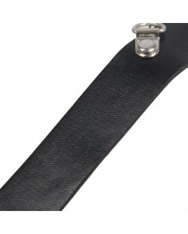 Subblime Bondage Lederriemen Brustklemme - Schwarz, One Size