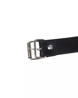 Subblime Bondage Lederriemen Brustklemme - Schwarz, One Size