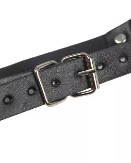 Subblime Bondage Lederriemen Brustklemme - Schwarz, One Size