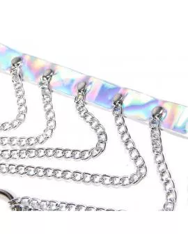 SUBBLIME - 953737 BRUSTGURT MIT RINGEN UND KETTEN SILBER EINE GRÖSSE