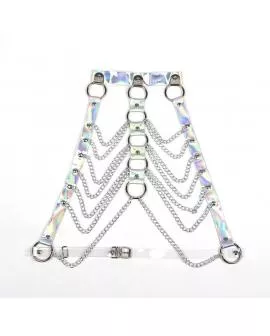 SUBBLIME - 953737 BRUSTGURT MIT RINGEN UND KETTEN SILBER EINE GRÖSSE