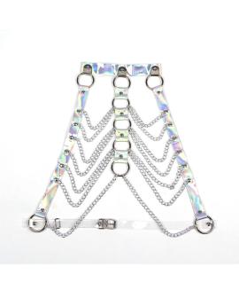 Subblime - Brustgurt mit Ringen und Ketten Silber 953737