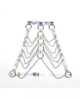 Subblime - Brustgurt mit Ringen und Ketten Silber 953737