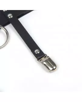 SUBBLIME - 953744 VERSTELLBARES PUNK-STRÜMPFE AUS LEDER SCHWARZ EINE GRÖSSE