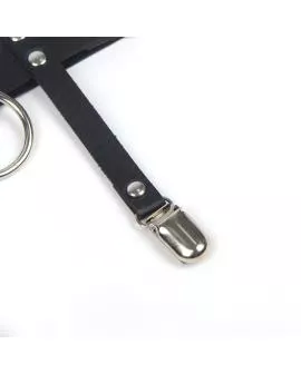 SUBBLIME Verstellbare Punk-Strümpfe Leder Schwarz - 953744