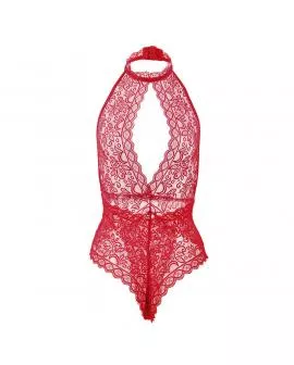SUBBLIME - 953881 BODYSUIT MIT OFFENEN CUPS ROT L/XL