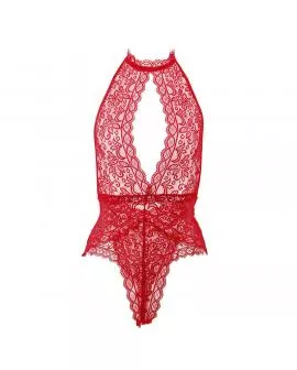 SUBBLIME - 953881 BODYSUIT MIT OFFENEN CUPS ROT L/XL
