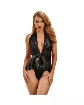 SUBBLIME Sexy Body mit Rüschen - Schwarz L/XL