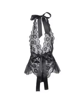 SUBBLIME - 930806 SEXY BODY MIT RÜSCHEN SCHWARZ S/M