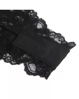 SUBBLIME - 930806 SEXY BODY MIT RÜSCHEN SCHWARZ S/M