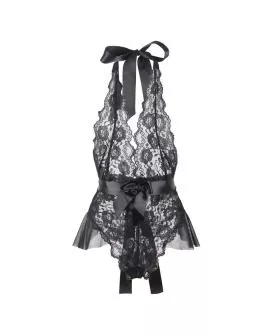 SUBBLIME Sexy Body mit Rüschen - Schwarz L/XL