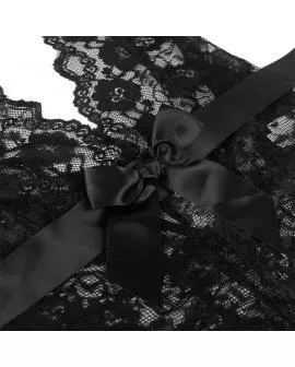 SUBBLIME - 930882 SEXY BODY MIT RÜSCHEN SCHWARZ L/XL