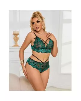 Subblime Spitzen-BH-Set Grün S/M - 954086