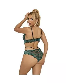 Subblime Spitzen-BH-Set Grün S/M - 954086