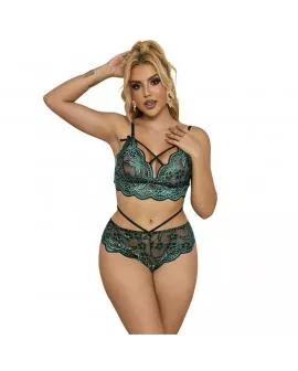 SUBBLIME - 954086 BH + HÖSCHEN SPITZE GRÜN S/M
