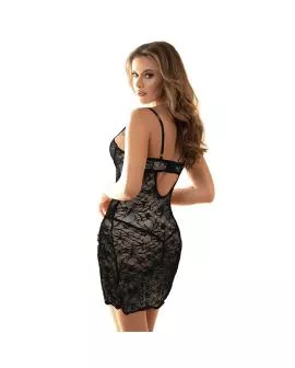 Subblime Spitzen-Babydoll verstellbare Träger - Schwarz L/XL