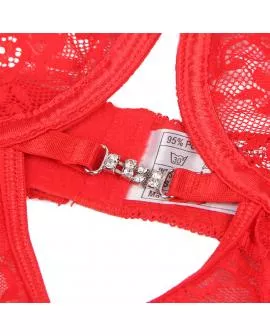 SUBBLIME - 954208 SPITZEN-BABYDOLL MIT VERSTELLBAREN TRÄGERN ROT S/M
