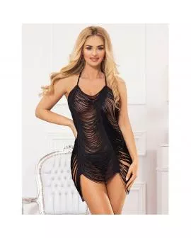 SUBBLIME - 954239 TRÄGERKLEID + STRING SCHWARZ L/XL