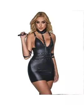 SUBBLIME Bondage-Body aus Leder Schwarz L/XL - 954413