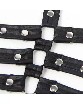 SUBBLIME - 954413 BONDAGE-BODY AUS LEDER SCHWARZ L/XL