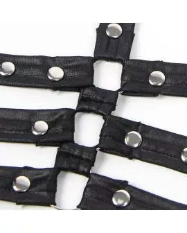 SUBBLIME Bondage-Body aus Leder Schwarz L/XL - 954413