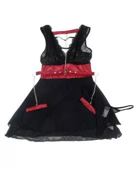 SUBBLIME Bondage-Kleid aus Spitze Schwarz L/XL - 954437