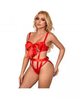 SUBBLIME - 954468 SEXY DURCHBROCHENER BODY MIT SCHLEIFE ROT 