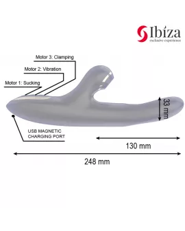 IBIZA - DOPPELVIBRATOR KLEMME SCHWARZ