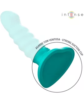 INTENSE - BUFFY VIBRATOR GRÖSSE S SPIRALE DESIGN 10 VIBRATIONEN BLAU FERNBEDIENUNG