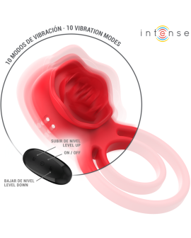 Intense Gail Stimulator Rose - Rot 10 Vibrationen Fernbedienung