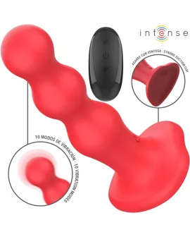 INTENSE - CODY VIBRATOR MIT SAUGNÄPFEN ROTE FERNBEDIENUNG