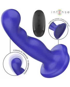 INTENSE - SHORTY VIBRATOR MIT SAUGNÄPFEN BLAU FERNBEDIENUNG