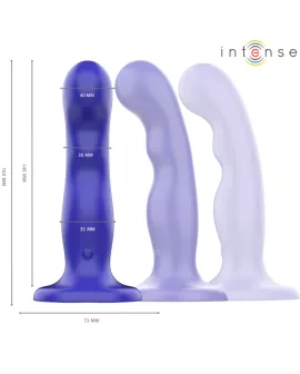Intense Shorty Vibrator mit Saugnäpfen - Blau Fernbedienung