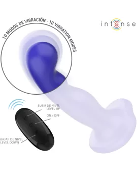 INTENSE - SHORTY VIBRATOR MIT SAUGNÄPFEN BLAU FERNBEDIENUNG